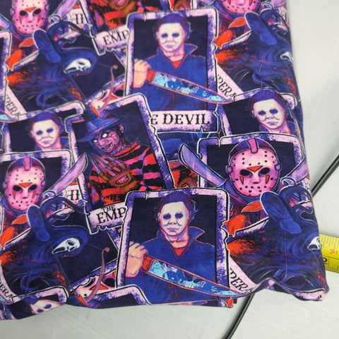 88cm. BOLT END. Horror Movies French Terry fabric