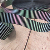 Pastel Rainbow Stripe Webbing 1.5inch/38mm, sold by Meter
