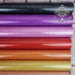 Smooth gloss Glitter Faux leather / vinyl fabric. 39x65cm roll