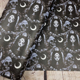 Goth Goddess Faux leather / vinyl fabric. 39x66cm roll