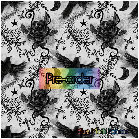 Crow faux leather / vinyl fabric. 39x130cm