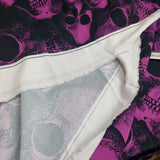 1m BOLT END. Extra large skulls marocain shiffon fabric