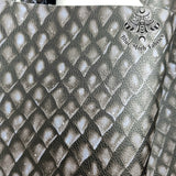 Dragon Scales Textured Faux leather vinyl fabric. 39x66cm roll