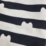 Cat stripes. Few Small ink flaws. 220gsm jersey fabric