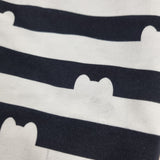 Cat stripes. Few Small ink flaws. 220gsm jersey fabric