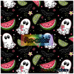 Watermelon Ghosts fabric. By METER