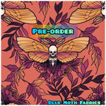 PRE-ORDER. Death Moth sunset fabric. By METER