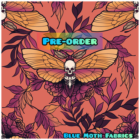 PRE-ORDER. Death Moth sunset fabric. By METER