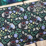 Floral Mothman 240gsm heavyweight cotton jersey fabrics