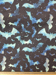 Bats FLAW. DULL COLOURS French Terry fabric