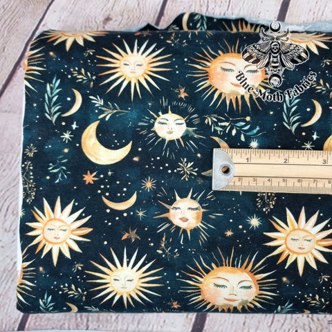 Celestial Sun jersey fabric