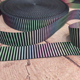 Pastel Rainbow Stripe Webbing 1.5inch/38mm, sold by Meter