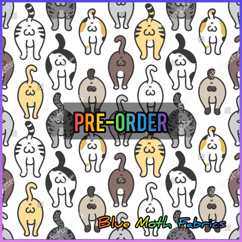 PRE-ORDER. Cat Buts fabric. By METER