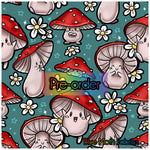 Funny Mushrooms fabric. By METER