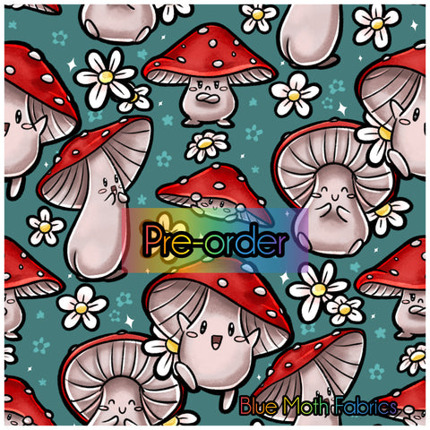 Funny Mushrooms fabric. By METER