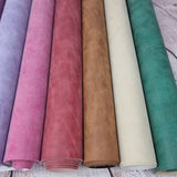 Solid Semi crease Matte Frost Faux leather / vinyl fabric. 40x67cm roll