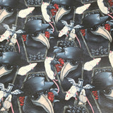 59X45cm PRE-CUT. Plague Doctor textured Faux leather / vinyl fabric.
