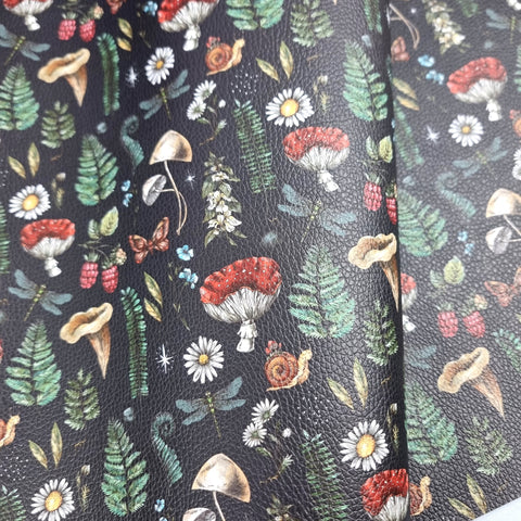 Autumn Goods textured Faux leather / vinyl fabric. 39x66cm roll