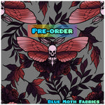 PRE-ORDER. Death Moth red fabric. By METER