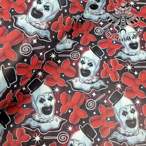 Terror Faux leather vinyl fabric. 39x66cm roll