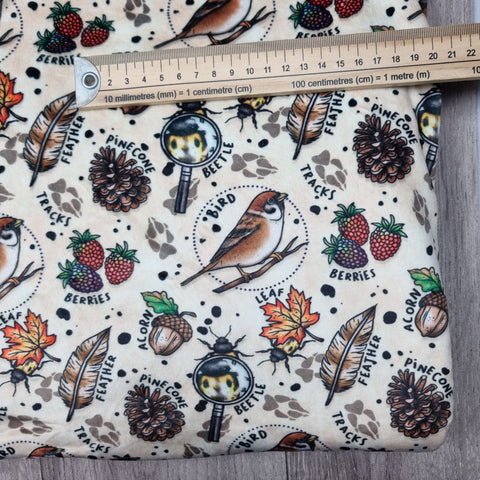 1m BOLT END. Foraging kids squish fabric