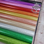 Smooth gloss Glitter Faux leather / vinyl fabric. 39x65cm roll