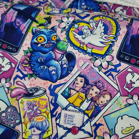 K Pop demon hunters 240gsm jersey fabric