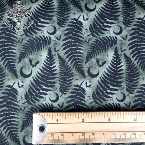 Ferns green 100% cotton poplin fabric