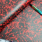 Blood Splatter Faux leather / vinyl fabric. 39x66cm PRECUT