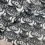 Moth Cat faux leather / vinyl fabric. 39x66cm roll