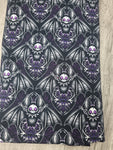 59cm BOLT END. Goth bats 240gsm jersey fabric