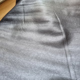 37x144cm BOLT END. SILVER. Crease. Soft Metallic Solid Faux leather / vinyl fabric.