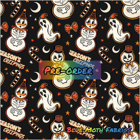 PRE-ORDER. Spooky Winter spirit fabric. By METER