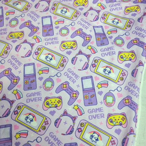 47cm BOLT END. Pastel gamer 220gsm jersey fabric
