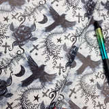 Crow Faux leather / vinyl fabric. 39x66cm roll