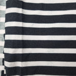68cm BOLT END. Stripes 220gsm jersey fabric. Some ink marks on edges