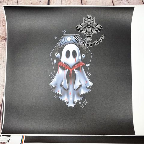 Ghost Stories Faux leather / vinyl fabric. 33x33cm PANEL