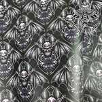 Gothic Bat faux leather / vinyl fabric. 39x66cm roll