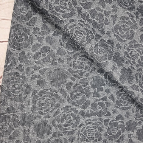 Denim Effect Floral  Faux leather / vinyl fabric. 40x67cm roll