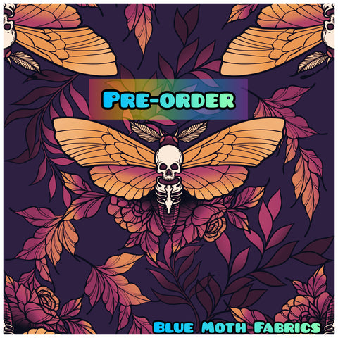 PRE-ORDER. Death Moth sunny fabric. By METER