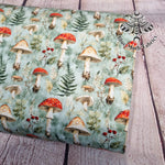 Mushrooms Nature jersey fabric