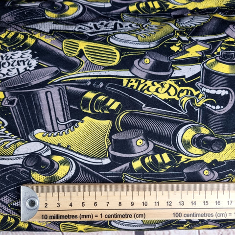 Graffiti 200gsm jersey fabric