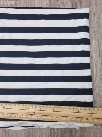 50cm BOLT END. stripes 220gsm jersey fabric
