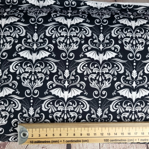 Damask Bats Mono 240gsm jersey fabric