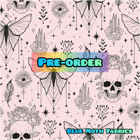 PRE-ORDER. Occult Pink Lines fabric. By METER
