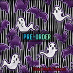 PRE-ORDER. Ghost Bat Shimmer Stickers fabric. By METER