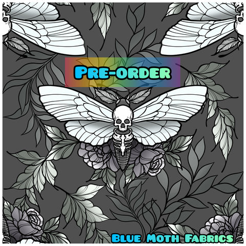 PRE-ORDER. Death Moth mono fabric. By METER
