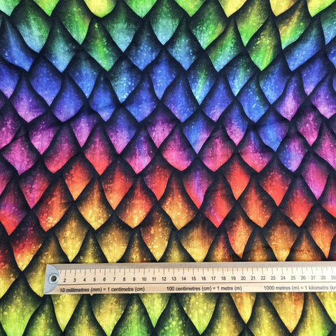 Dragon scales 200gsm jersey fabric