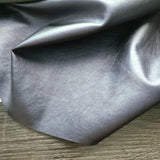 40x144cm BOLT END. PURPLE NAVY Soft Metallic Solid Faux leather / vinyl fabric.