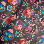 K Pop Demon Hunters textured Faux leather / vinyl fabric. 39x66cm roll